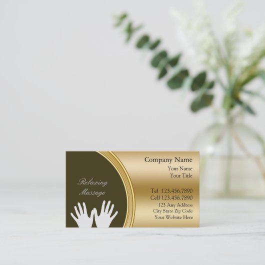 Carte de visite de massage (Debout devant)