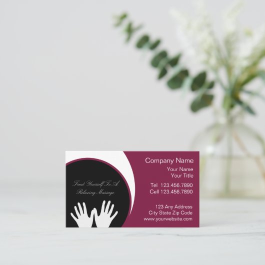 Carte de visite de massage (Debout devant)