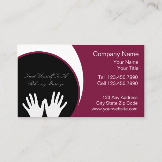 Carte de visite de massage (Devant)