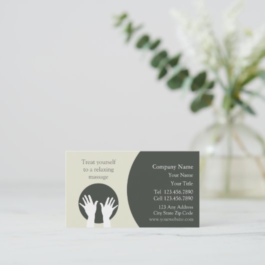 Carte de visite de massage (Debout devant)