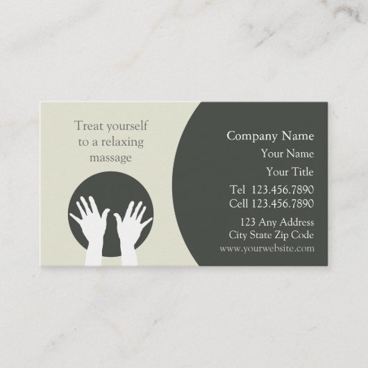 Carte de visite de massage (Devant)