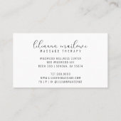 Carte de visite de massage à l'aquarelle Abstraite (Dos)