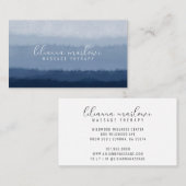 Carte de visite de massage à l'aquarelle Abstraite (Devant / Derrière)