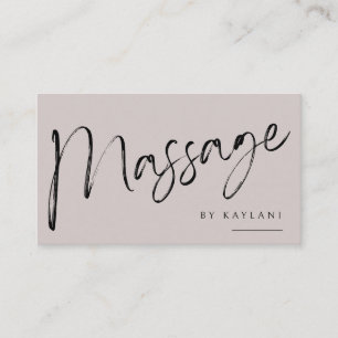Carte de visite de massage bohème pinceauée Thérap