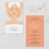 Carte de visite de massage de beauté spa (Devant / Derrière)
