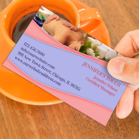 Carte de visite de massage de spa