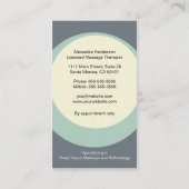 Carte de visite de massage en bambou Zen - Gris (Dos)