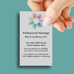 Carte de visite de massage moderne