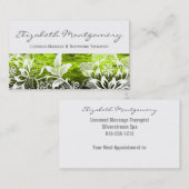 Carte de visite de massage professionnel aux fleur (Devant / Derrière)