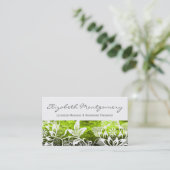 Carte de visite de massage professionnel aux fleur (Debout devant)