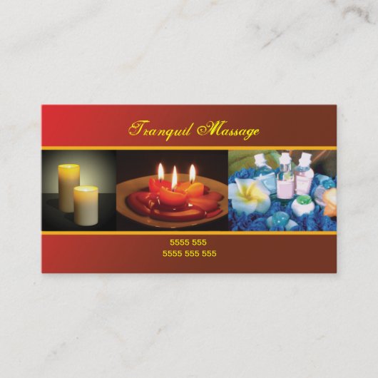 Carte de visite de massage/relaxation (Devant)