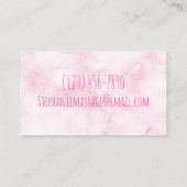 Carte de visite de massothérapeute personnalisable (Dos)