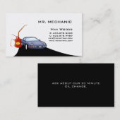 Carte de visite de mécanicien automobile (Devant / Derrière)