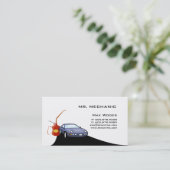 Carte de visite de mécanicien automobile (Debout devant)