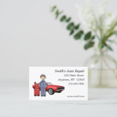 Carte de visite de mécanicien automobile (Debout devant)