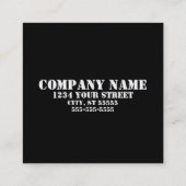 Carte de visite de mécanicien de carré de moteur (Dos)