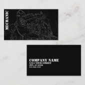 Carte de visite de mécanicien de carré de moteur (Devant / Derrière)