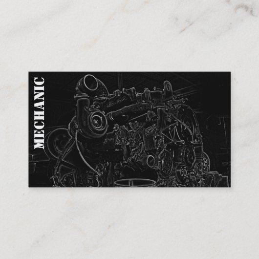 Carte de visite de mécanicien de carré de moteur (Devant)