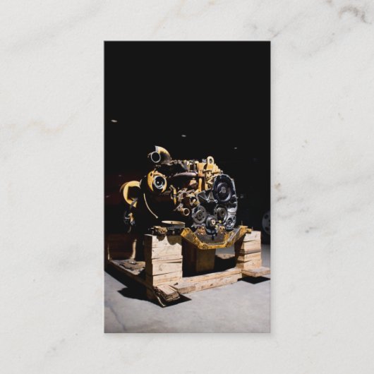 Carte de visite de mécanicien de moteur diesel (Devant)