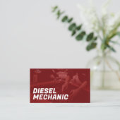 Carte de visite de mécanicien diesel (Debout devant)