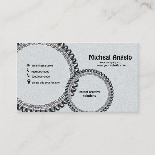 Carte de visite de mécanicien moderne – Design de (Devant)