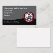 Carte de visite de mécanicien moto mobile (Devant / Derrière)