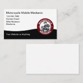 Carte de visite de mécanicien moto mobile (Devant / Derrière)