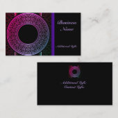 Carte de visite de médaillon coloré (Devant / Derrière)