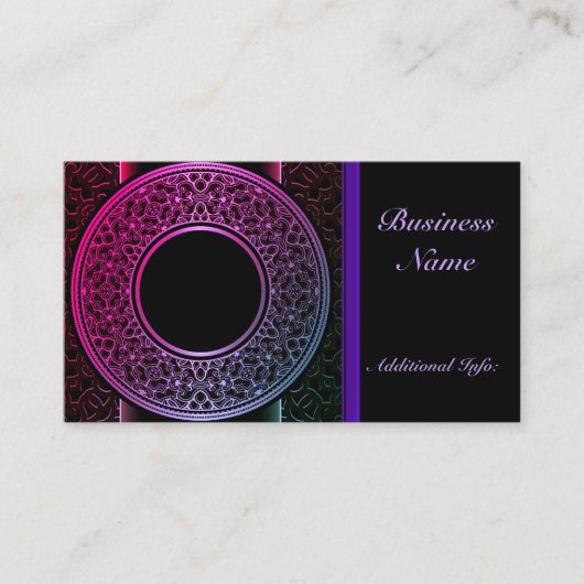 Carte de visite de médaillon coloré (Devant)