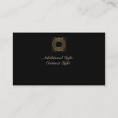 Carte de visite de médaillon d'or chic 3 (Dos)