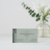 Carte de visite de médecin (Debout devant)