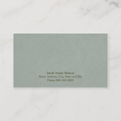 Carte de visite de médecin (Dos)