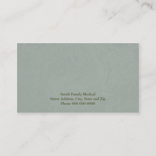 Carte de visite de médecin (Dos)