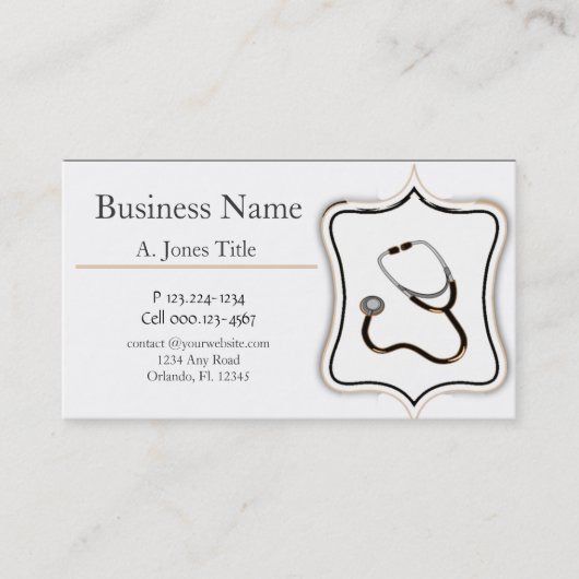 Carte de visite de médecin (Devant)