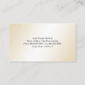 Carte de visite de médecin (Dos)