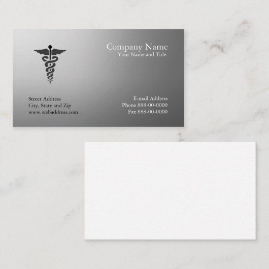 Carte de visite de médecin (Devant / Derrière)