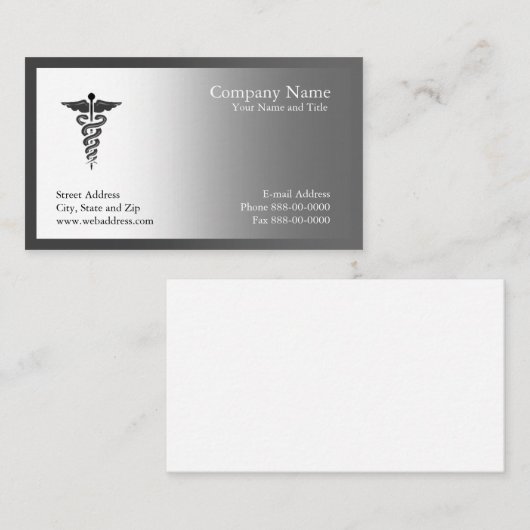 Carte de visite de médecin (Devant / Derrière)