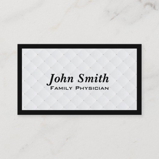 Carte de visite de médecin de famille d'édredon de (Devant)