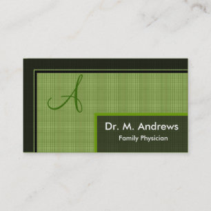 Carte de visite de médecin de famille - monogramm