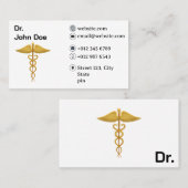 Carte de visite de médecin professionnel (Devant / Derrière)