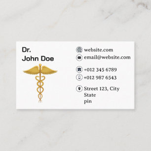 Carte de visite de médecin professionnel