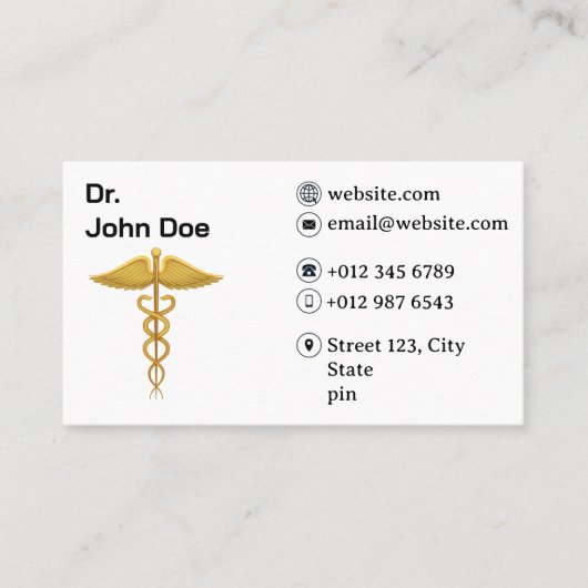 Carte de visite de médecin professionnel (Devant)