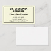 Carte de visite de médecine moderne de soins prima (Devant / Derrière)