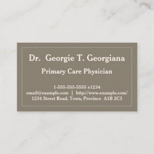 Carte de visite de médecine moderne de soins prima