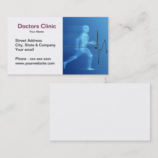 Carte de visite de médecins Clinic (Devant / Derrière)