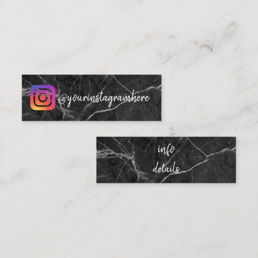 carte de visite de médias sociaux en marbre (Devant / Derrière)