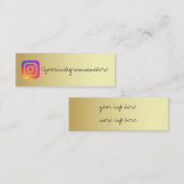 carte de visite de médias sociaux en or dégradé (Devant / Derrière)