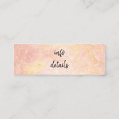 carte de visite de médias sociaux en or rose (Dos)