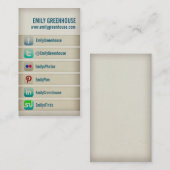 Carte de visite de médias sociaux Facebook Twitter (Devant / Derrière)