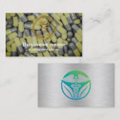 Carte de visite de médicaments pour logo or (Devant / Derrière)